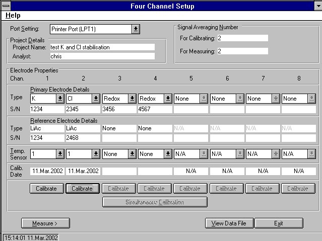 ELIT Ion Analyser connected to PC